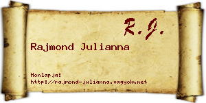 Rajmond Julianna névjegykártya